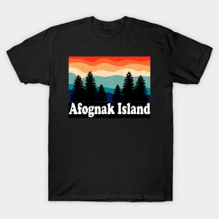 Afognak Island Alaska Forest Camping Funny Hiking T-Shirt